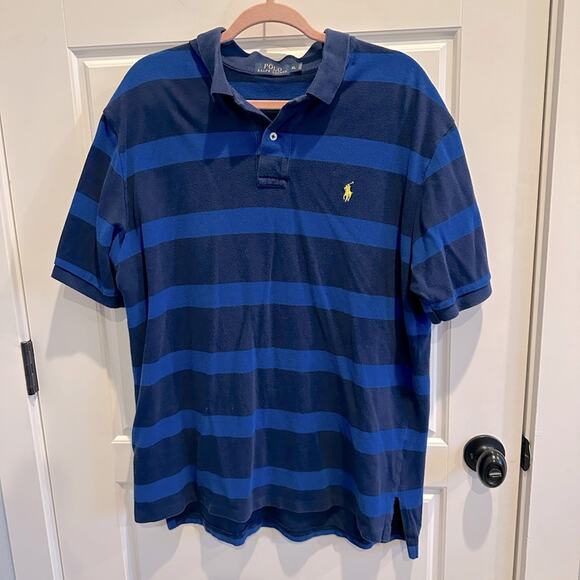 Polo Ralph Lauren Vintage Retro Striped Polo Shirt - Picture 1 of 4
